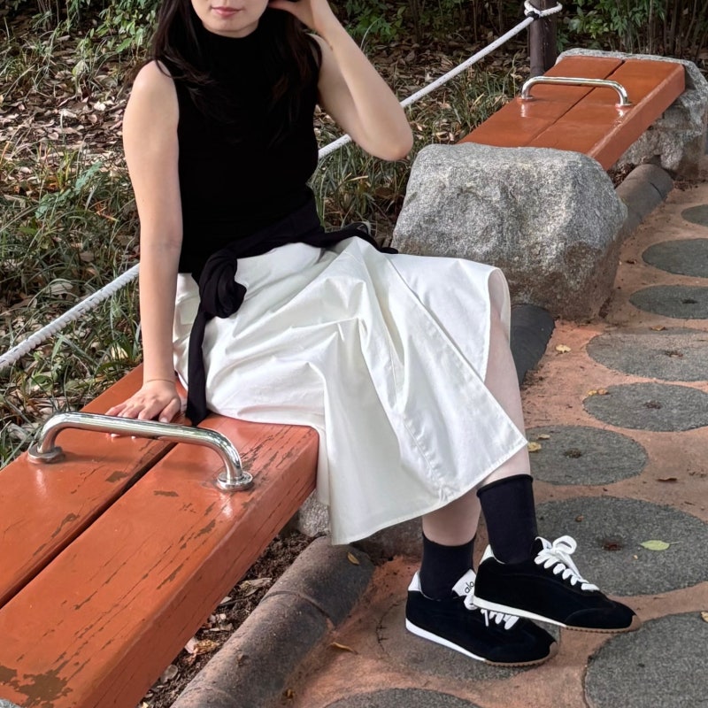 알로 선셋스니커즈(ALO YOGA Sunset Sneaker Black) 블랙 245 사이즈 리뷰 (실착후기, 사이즈팁)