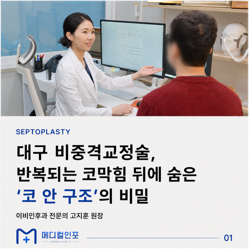 대구 비중격만곡증 수술, 반복되는 코막힘 뒤에 숨은 '코 안 구조'의 비밀