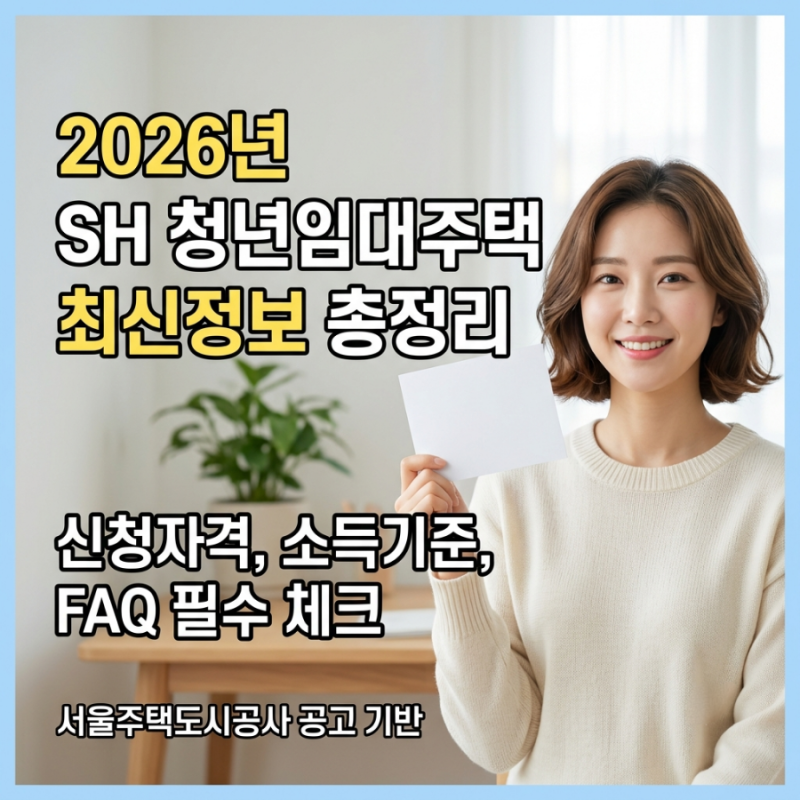 2026년 서울시 SH 청년임대주택 모집공고 최신정보 및 자격 조건