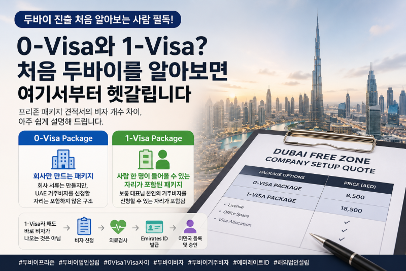 [두바이 진출]0-Visa와 1-Visa? 처음 두바이를 알아보는 사람은 여기서부터 헷갈립니다