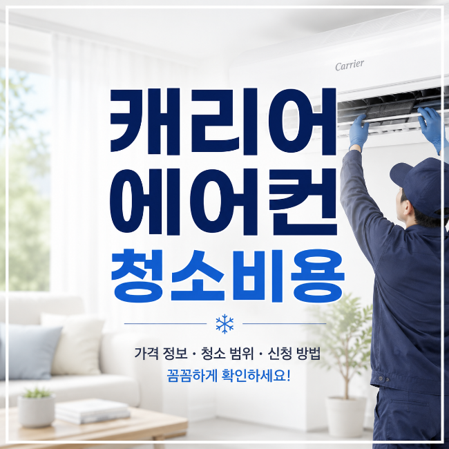 캐리어 에어컨 청소비용 공식 기준과 예약 전 체크포인트
