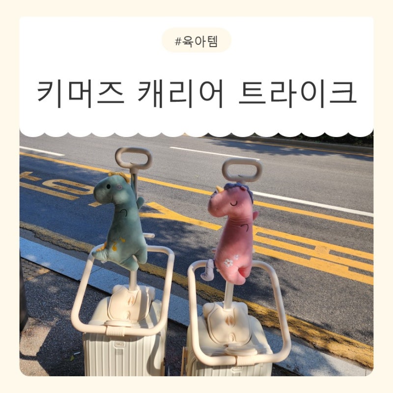 3세 5세 남매 맘이 선택한 키머즈 쉘위고 타는 캐리어