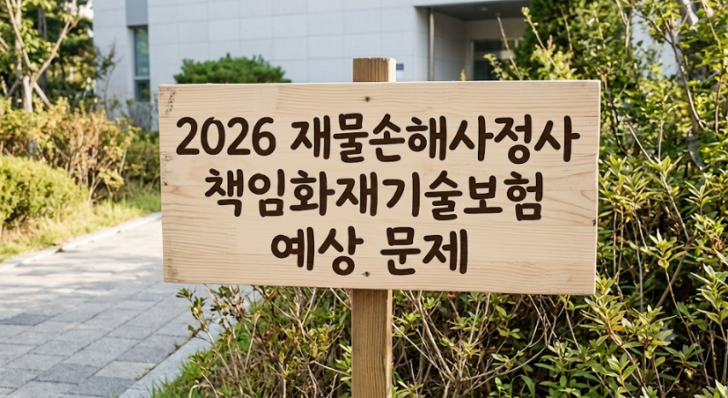2026 재물손해사정사 책임화재기술보험 예상 문제