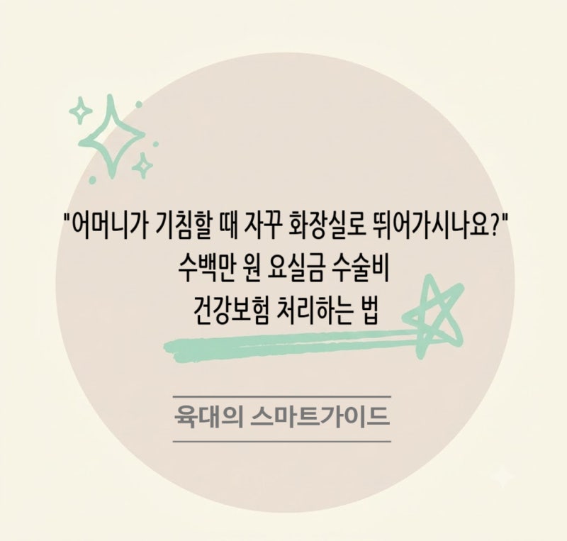 "어머니가 기침할 때 자꾸 화장실로 뛰어가시나요?" 수백만 원 요실금 수술비 건강보험 처리....