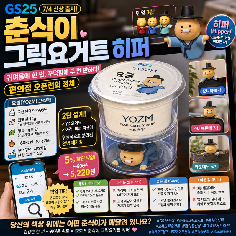 GS25 춘식이 그릭요거트 히퍼: 귀여움에 한 번, 꾸덕함에 두 번 반하는 편의점 오픈런의 정체