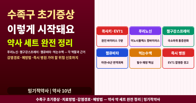 수족구 초기증상 이렇게 시작돼요 — 푸리노신·챔구강스프레이·챔큐비타·먹는 수액 약사 ....