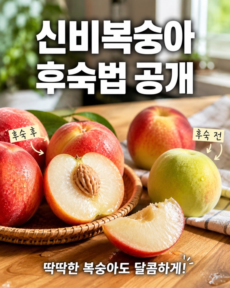 신비복숭아 후숙하는 법! 딱딱한 복숭아 가장 맛있게 먹는 보관법