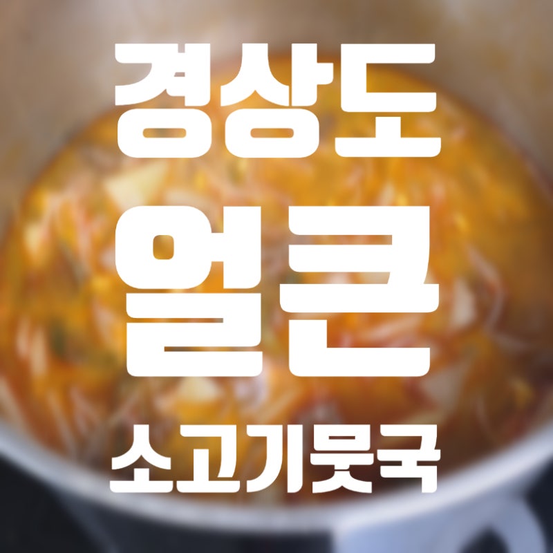 경상도 얼큰소고기무국 레시피
