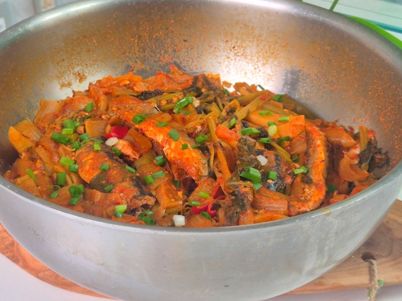 신 열무김치 고등어 김치찜 만들기 백종원 고등어 김치찜  고등어 통조림 요리