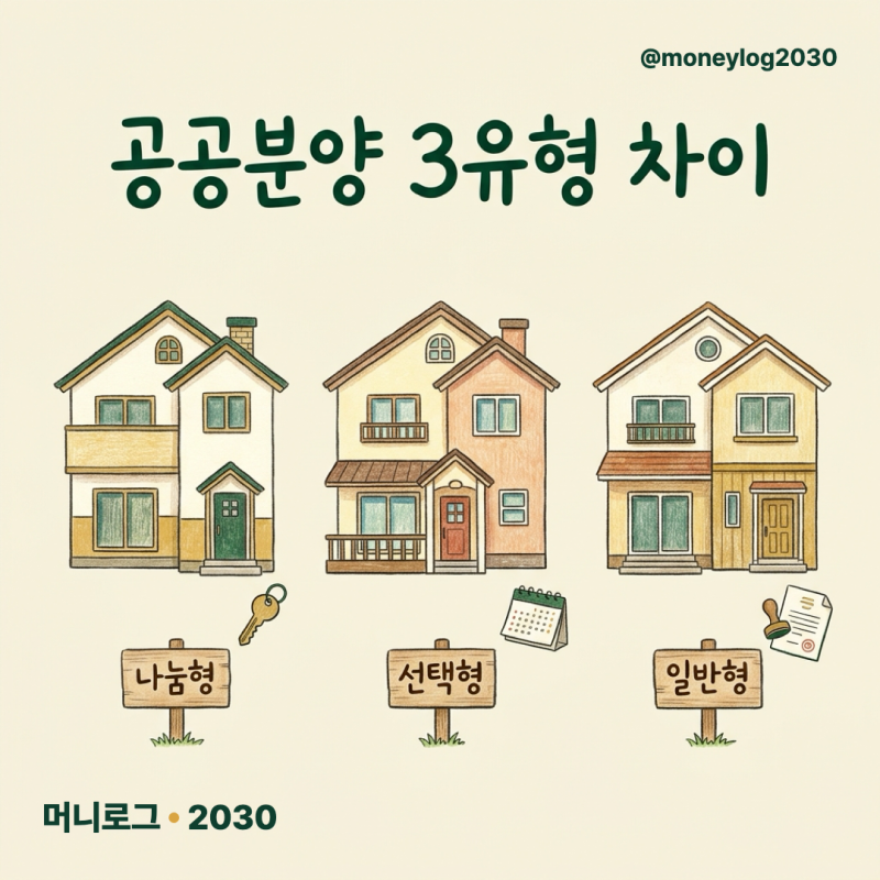 공공분양 나눔형 선택형 차이, 분양가만 보면 틀립니다