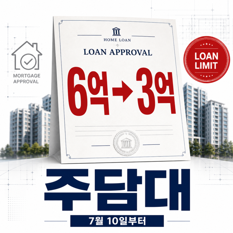 KB국민은행 주담대 한도 3억원으로 축소, 7월 10일부터 무엇이 달라지나