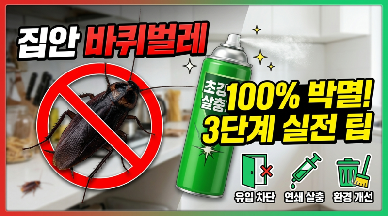 집안 바퀴벌레 100%박멸 ! 3단계 실전 팁