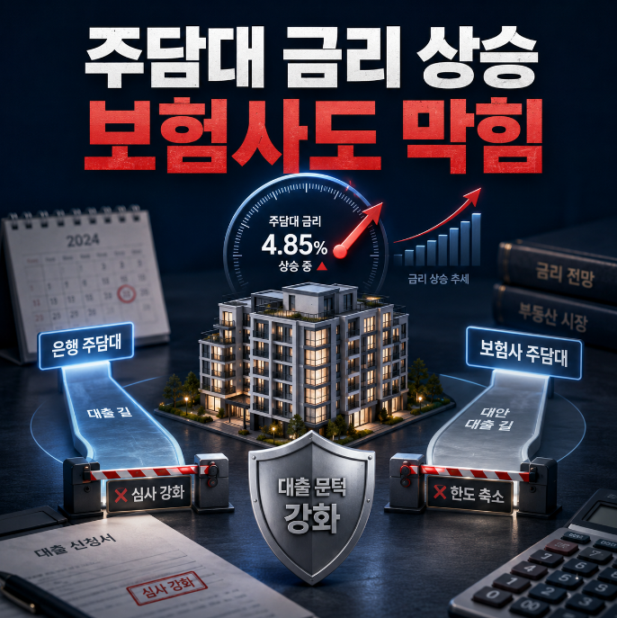 안 되면 보험사?" 이제 그 길도 좁아졌습니다 <b>주담대 금리 상승</b>