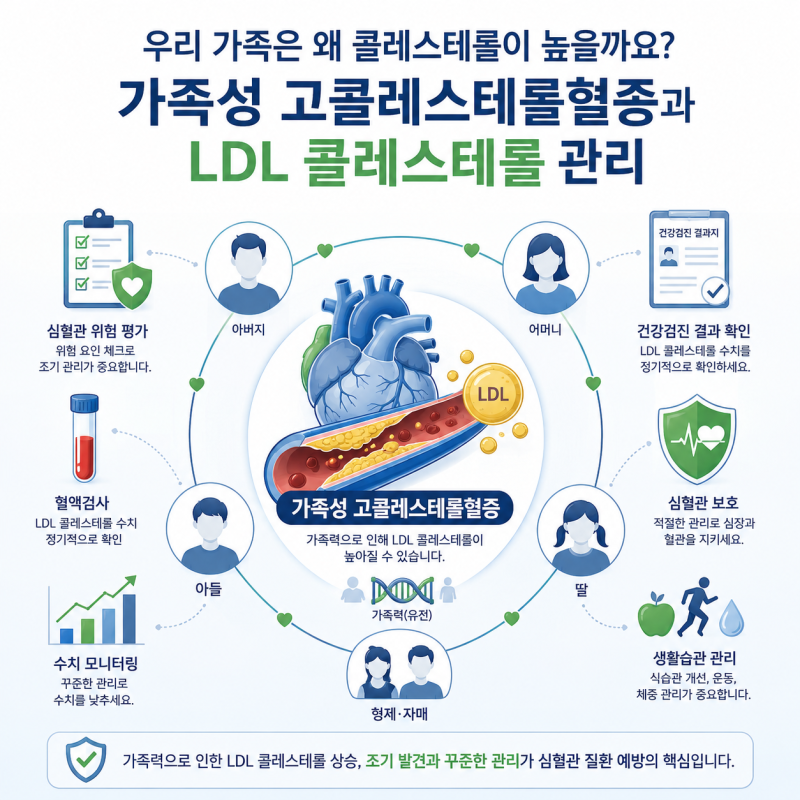 콜레스테롤도 유전일까요? 가족성 고콜레스테롤혈증 확인할 점