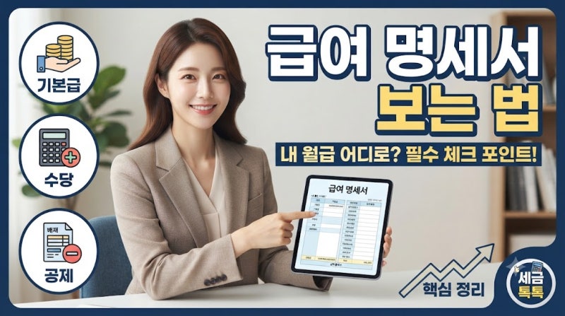 급여 명세서 보는 법, 월급은 그대로인데 왜 실수령액이 다를까? 초보자도 이해하는 완벽 가....