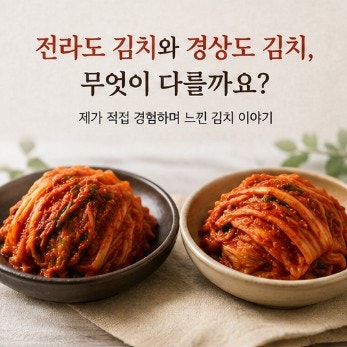 전라도 김치와 경상도 김치, 무엇이 다를까요? 제가 직접 경험하며 느낀 김치 이야기