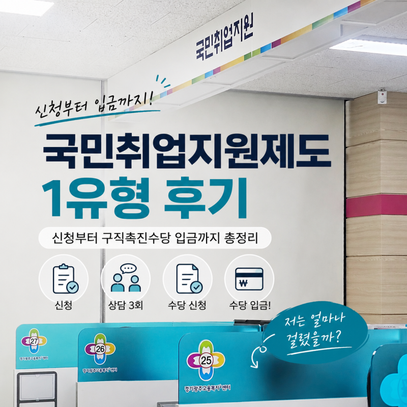 국민취업지원제도 1유형 후기 신청부터 구직촉진수당 입금까지 총정리