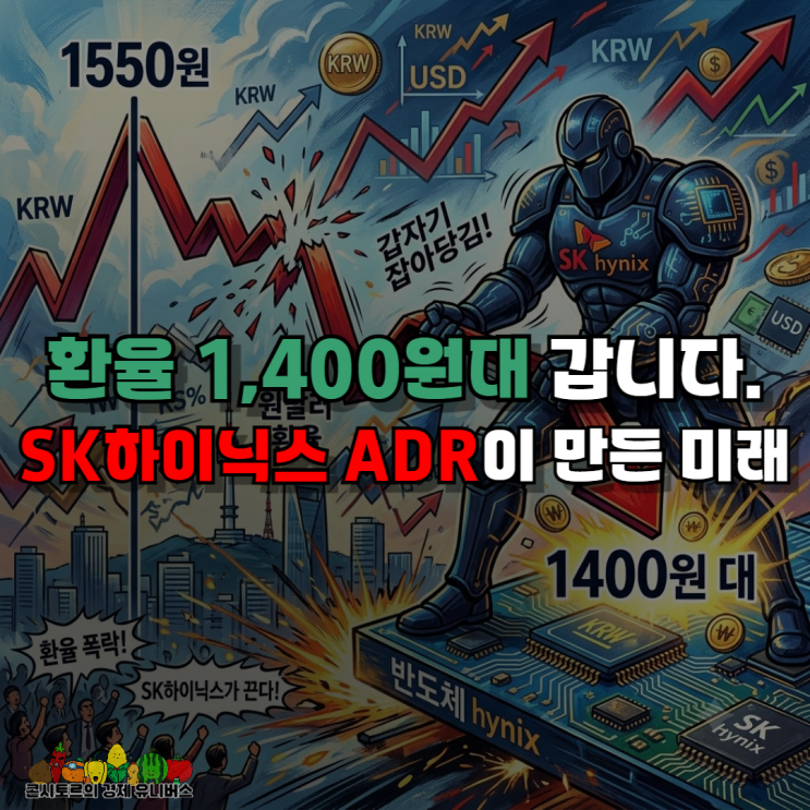 "원달러 환율 1,400원대 갑니다" <b>SK하이닉스 ADR 상장</b>이 만든... 