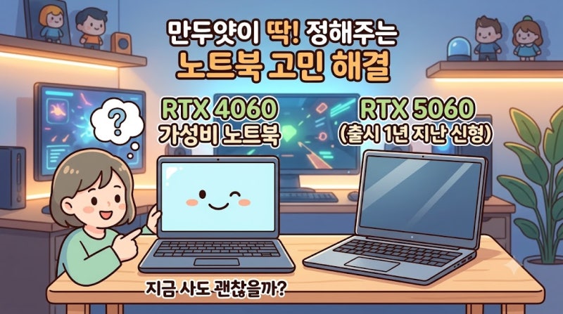 출시 1년 지난 RTX 5060 노트북 시대, 이제야 끝물인 RTX 4060 가성비 노트북 사도 괜찮을까? 만두....