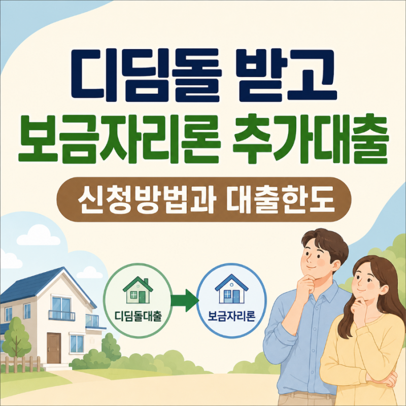 6억 아파트 디딤돌 받고 보금자리론 추가대출할때 신청방법과 대출한도 계산