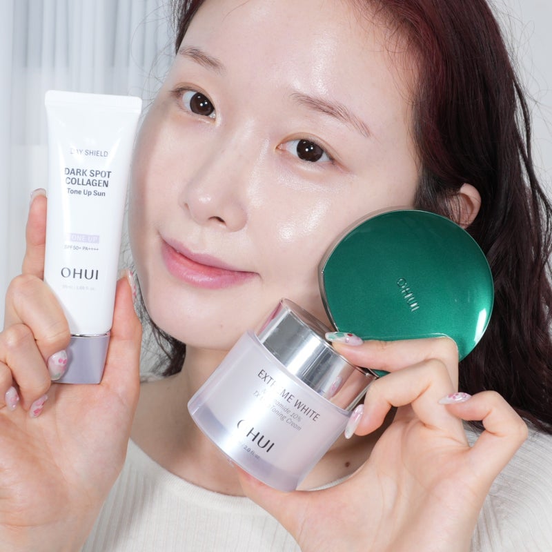 오휘 광노화 루틴 으로 딱 ! 기미 관리 에 좋은 톤업선크림, 기미크림, 기미 팩트 추천
