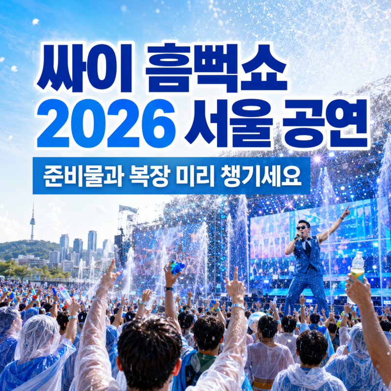 싸이 흠뻑쇼 2026 서울 공연, 준비물과 복장 미리 챙기세요
