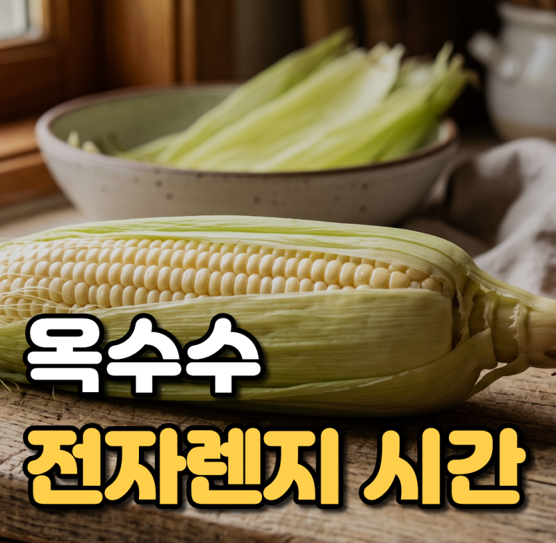 옥수수 전자렌지 시간 조절법 냄비 없이 5분 만에 삶는법