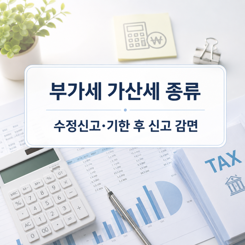 부가세 가산세 종류와 계산방법, 부가가치세 수정신고·기한 후 신고 감면 총정리