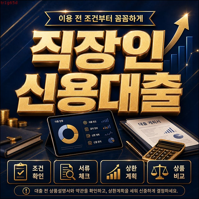 직장인신용대출 조건 확인법, 연봉보다 DSR·금리·상환액을 먼저 봐야 합니다
