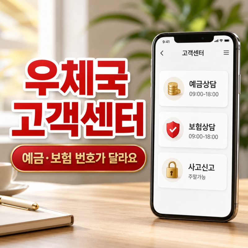 우체국 고객센터 전화번호 예금·보험 총정리