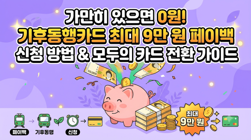 [2026년 7월 최신] 기후동행카드 최대 9만 원 환급 신청 방법 & '모두의 카드' 전환 총정리