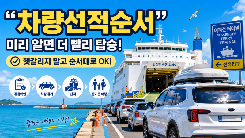가족여행 차량 선적, 이 순서면 편해요