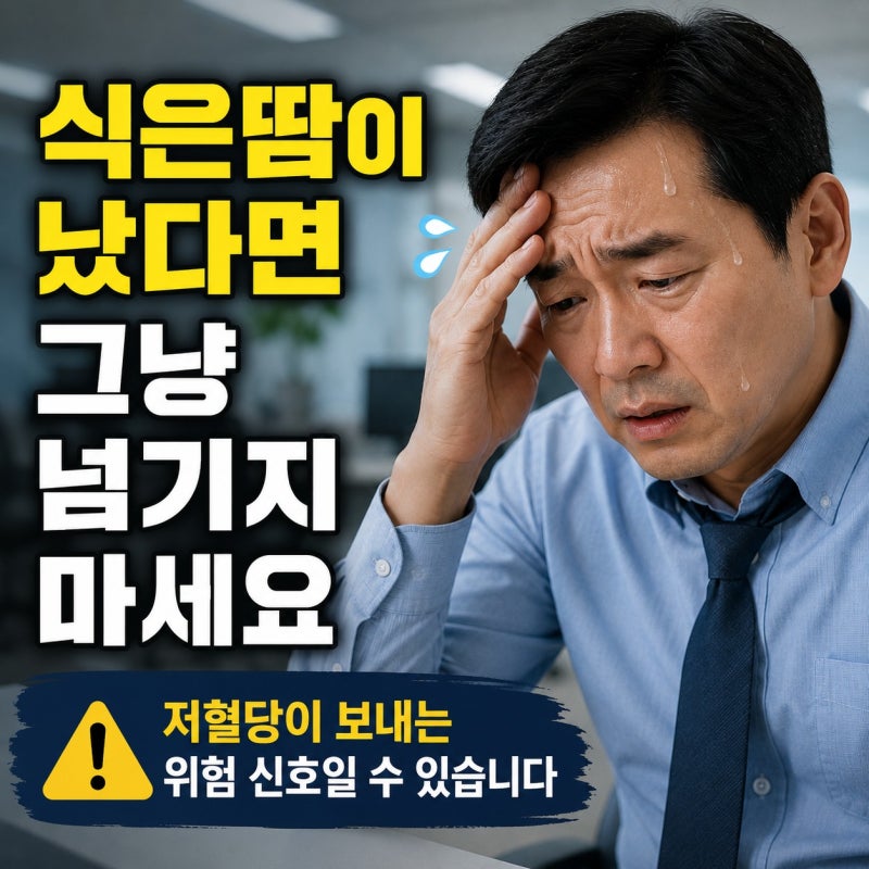 식은땀이 났다면 그냥 넘기지 마세요, 저혈당의 시작일 수 있습니다
