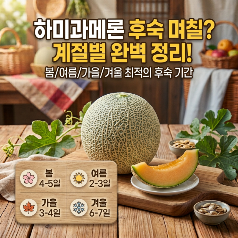 하미과메론 후숙 며칠? 계절별 후숙 기간 정리