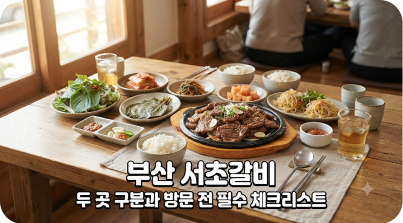 부산 서초갈비 두 곳 구분과 방문 전 필수 체크리스트