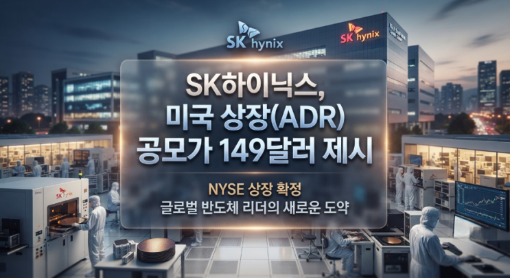 SK하이닉스, 미국 상장(ADR) "공모가 <b>149달러</b>" 제시... 글로벌... 