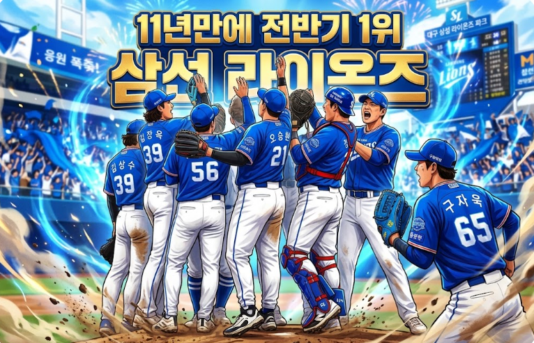 삼성 라이온즈, 11년 만의 전반기 1위 탈환! LG 꺾고 선두 등극