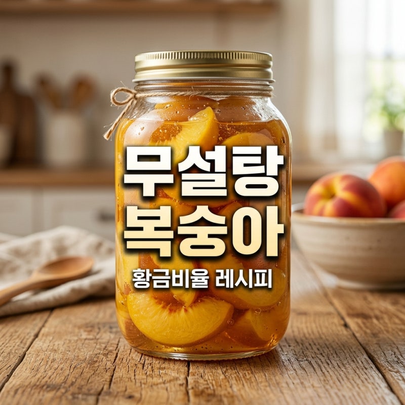 무설탕 복숭아 조림 레시피 가열 시간과 감미료 비율 완벽 가이드