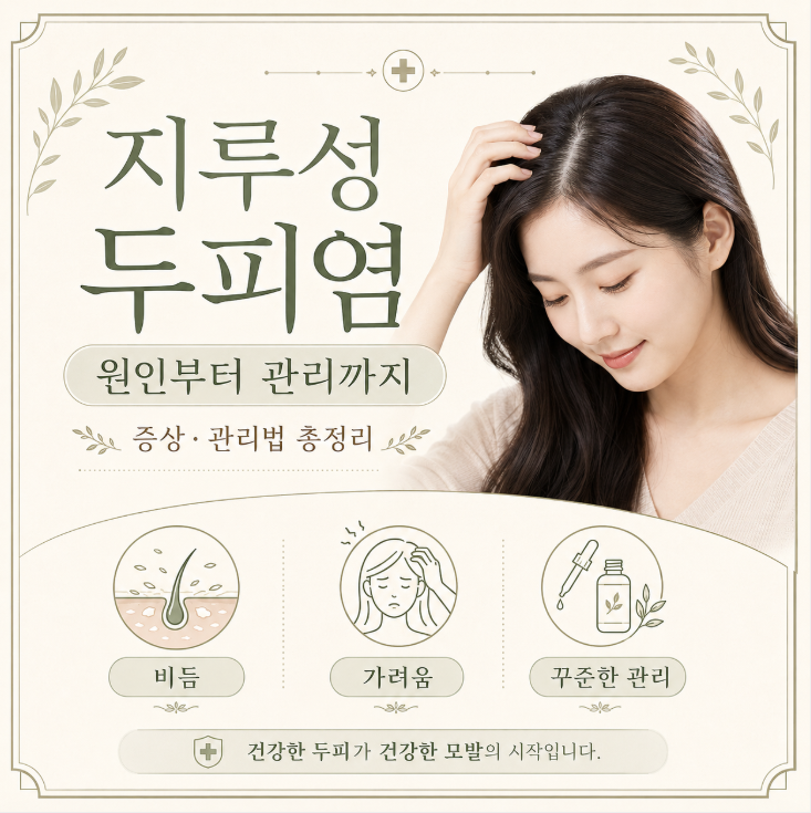 지루성 두피염 원인부터 관리까지 (증상,관리법 총정리)