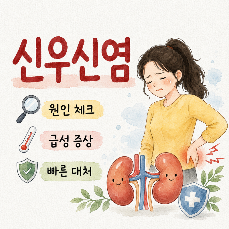 신우신염 원인과 급성 증상 미리 알아두고 대처하는 방법