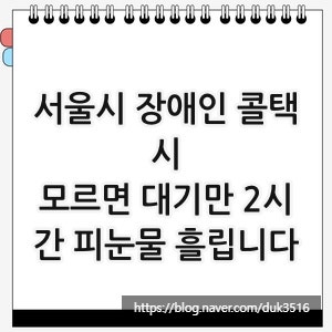서울시 장애인 콜택시, 모르면 대기만 2시간 피눈물 흘립니다