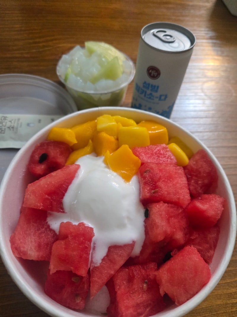 설빙 과일화채빙수 솔직 후기, 밀키소다 꿀조합으로 무더위 순삭!