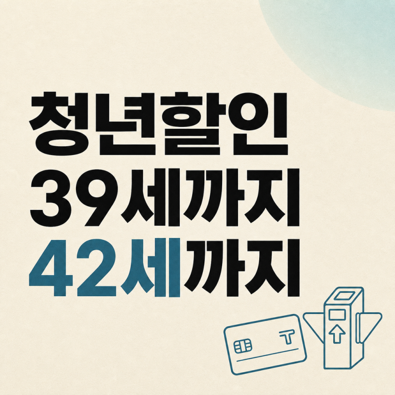 기후동행카드 청년, 몇 살까지 할인될까? 39세·42세 기준