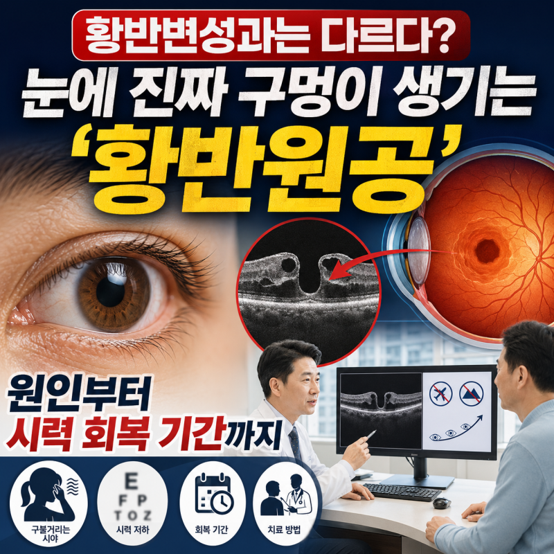 황반변성과는 다르다? 눈에 진짜 구멍이 생기는 '황반원공' 원인부터 시력 회복 기간까지