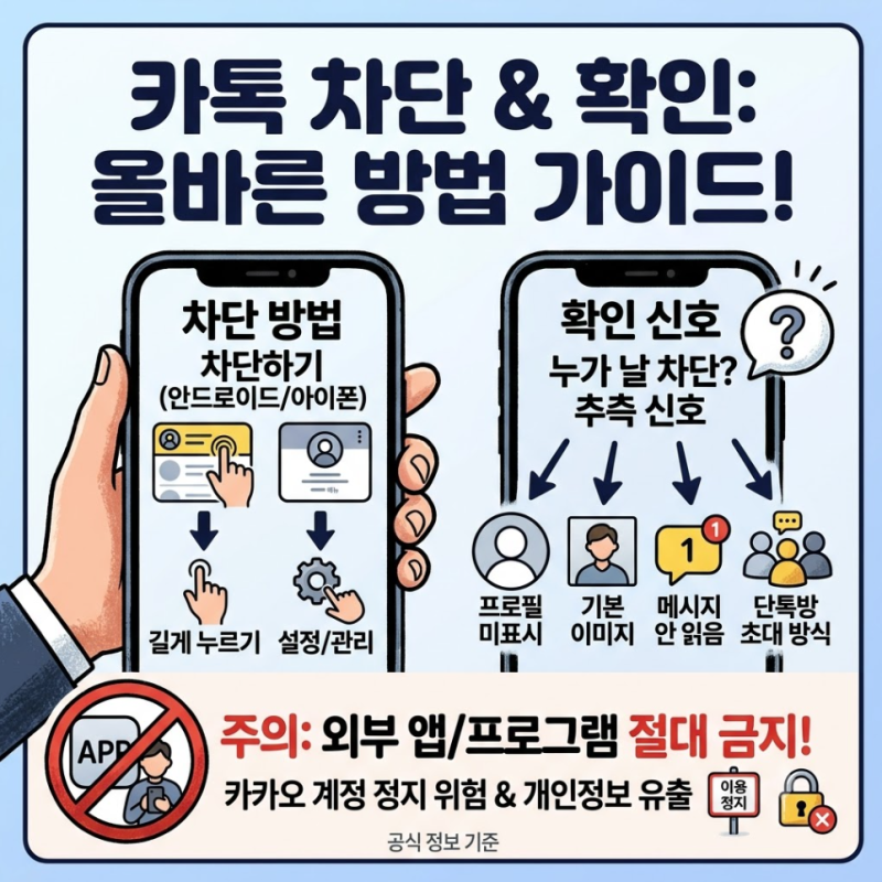 카톡 차단, 해제 방법 이것만 알면 끝이에요