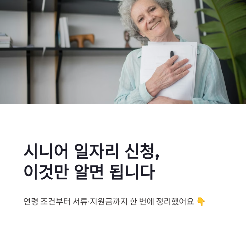 시니어 일자리 신청 방법 및 연령 지원금 준비 한 번에 정리