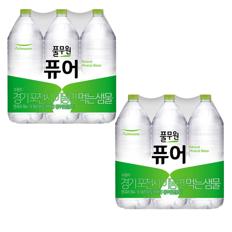 리뷰 좋은 풀무원생수 2리터 무라벨 풀무원 퓨어 무라벨 생수 데일리 사용 제품