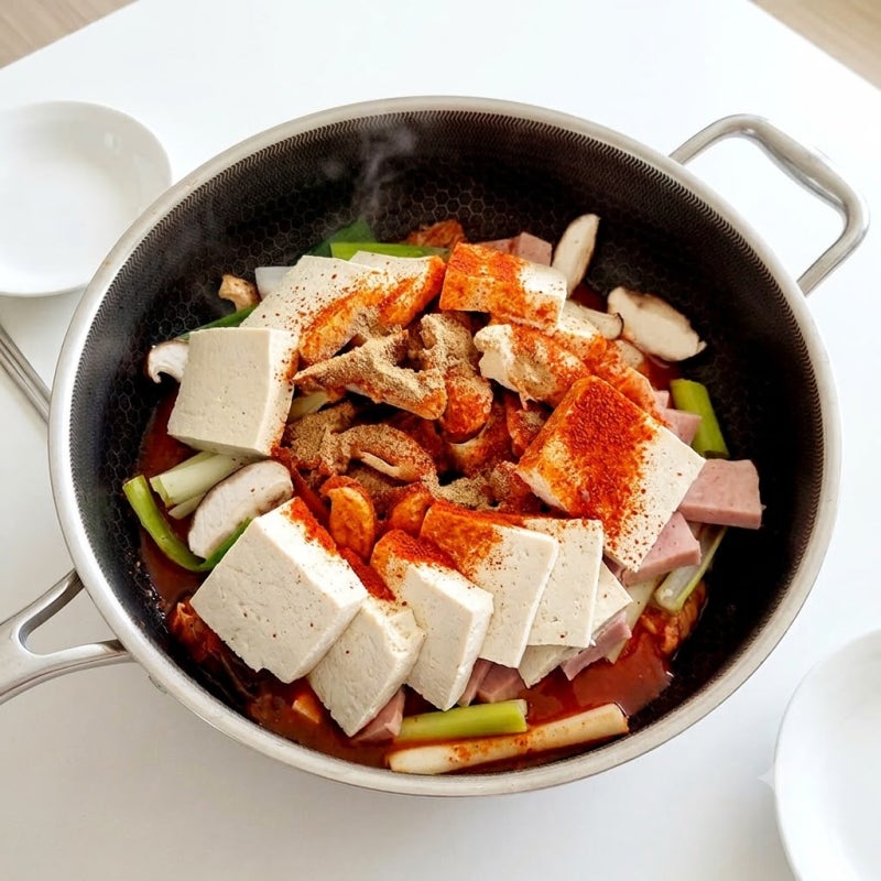 김치찌개 레시피, 스팸 두부 넣고 간단하게 끓이는법