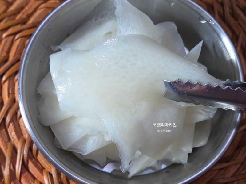 냉면무 절임 만들기 레시피