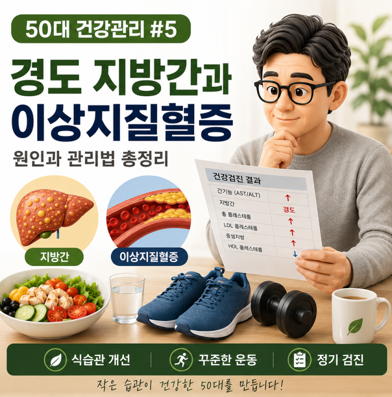 50대 건강관리 #5｜경도 지방간과 이상지질혈증, 건강검진 후 꼭 알아야 할 관리법